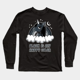 Black unicorn Long Sleeve T-Shirt